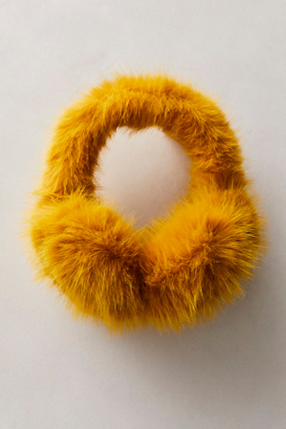 Smitten Faux Fur Earmuffs At Free People In Golden Rod