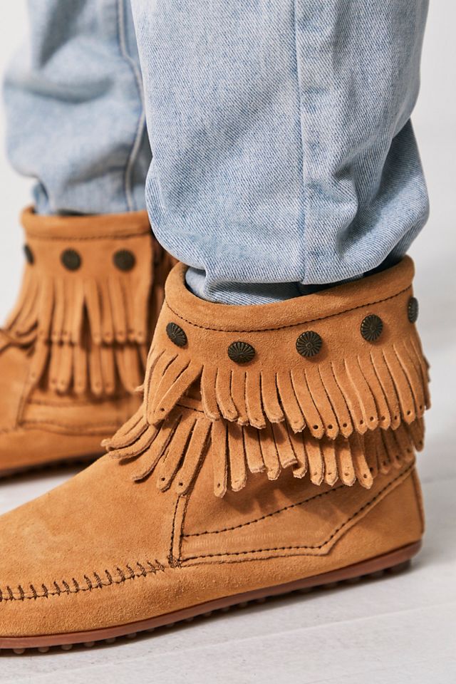 対象ストア MINNETONKA(ミネトンカ) Double Fringe Side Zip Boot