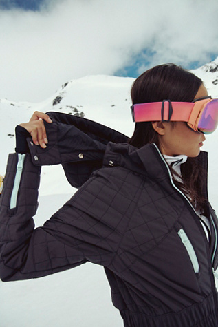 Combinaison De Ski Free People Movement All Prepped - Blanc/Rose - Taille L