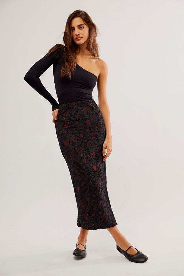 Rosalie Velvet Midi Skirt