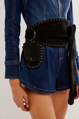 Studded Obi Belt at Free People in Black