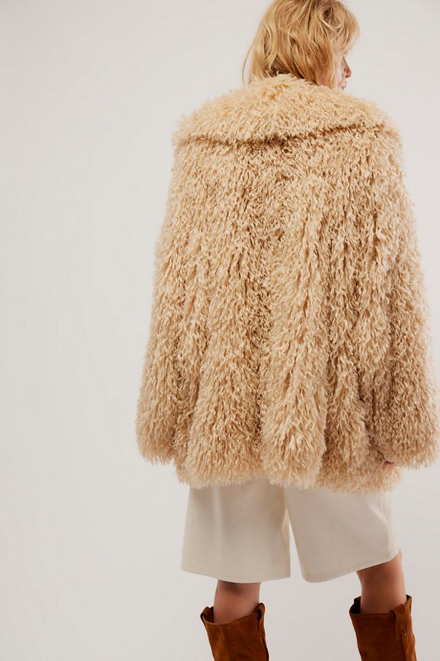 Free people sale fuzzy coat