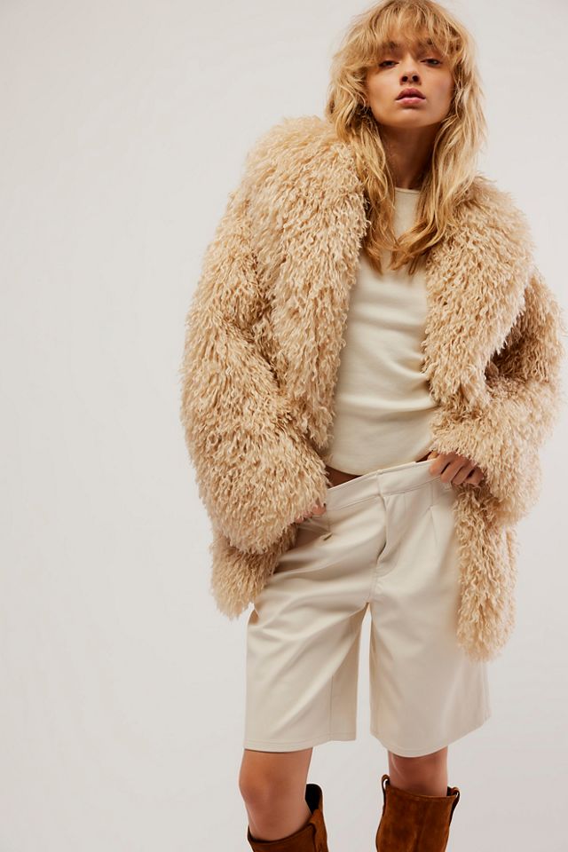 Free people hot sale shearling coat