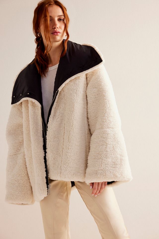 Free people clearance teddy puffer coat