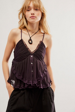 Femme Fatale Tank Top at Free People in Cocoa, Size: Large