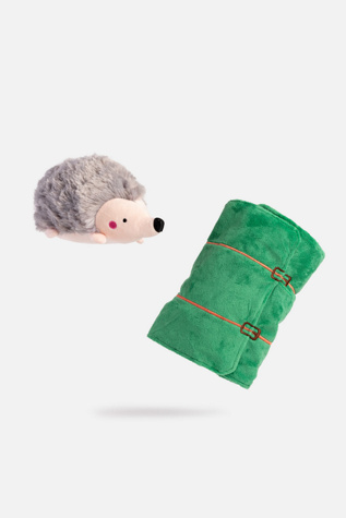 Paw Sleeping Porcupine Dog Toy by Silver Paw at Free People in Silver
