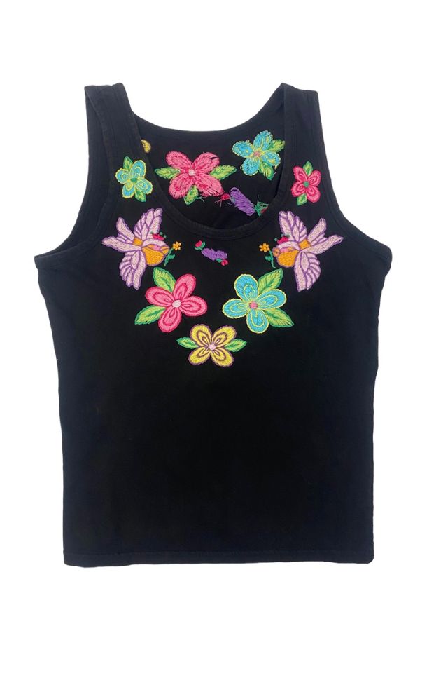 Hand embroidered tank shops