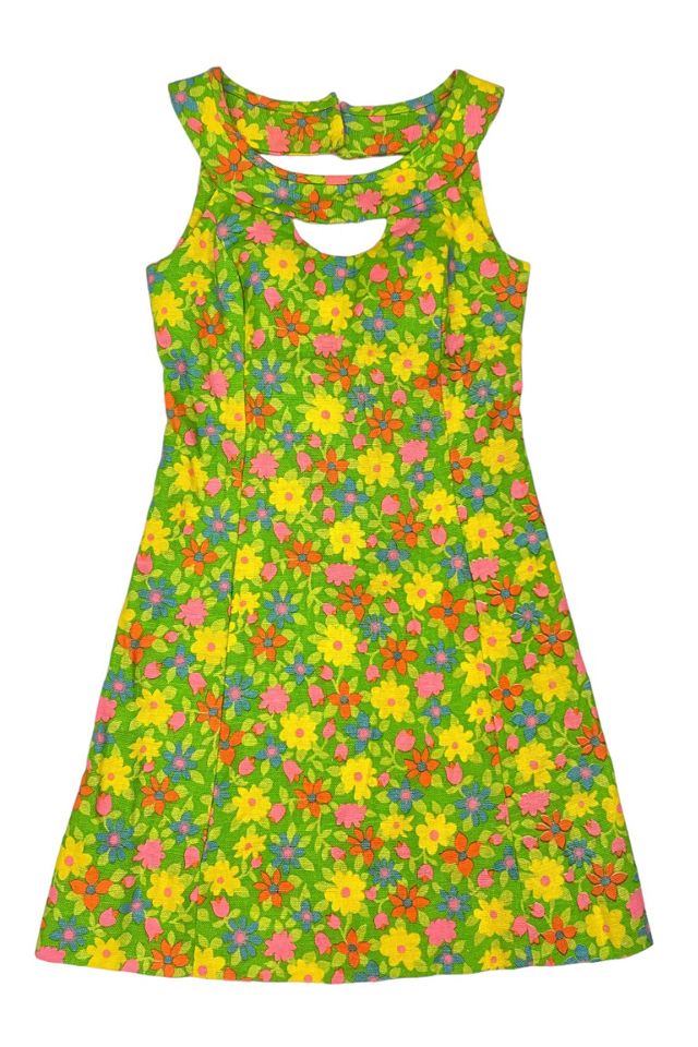 1960s Vintage Bobbie Brooks Psychedelic Garden Dress Selected by BusyLady  Baca & The Goods