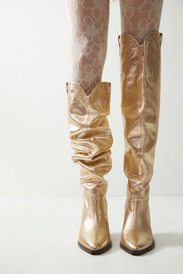 Free people gold boots hotsell