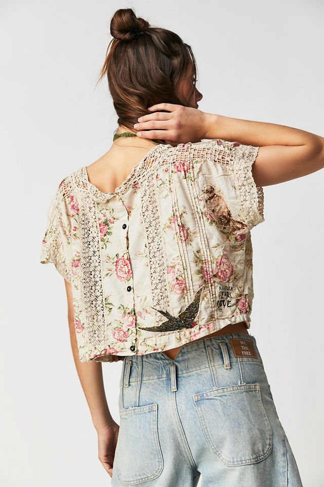 Magnolia Pearl Floral Eyelet Top #1
