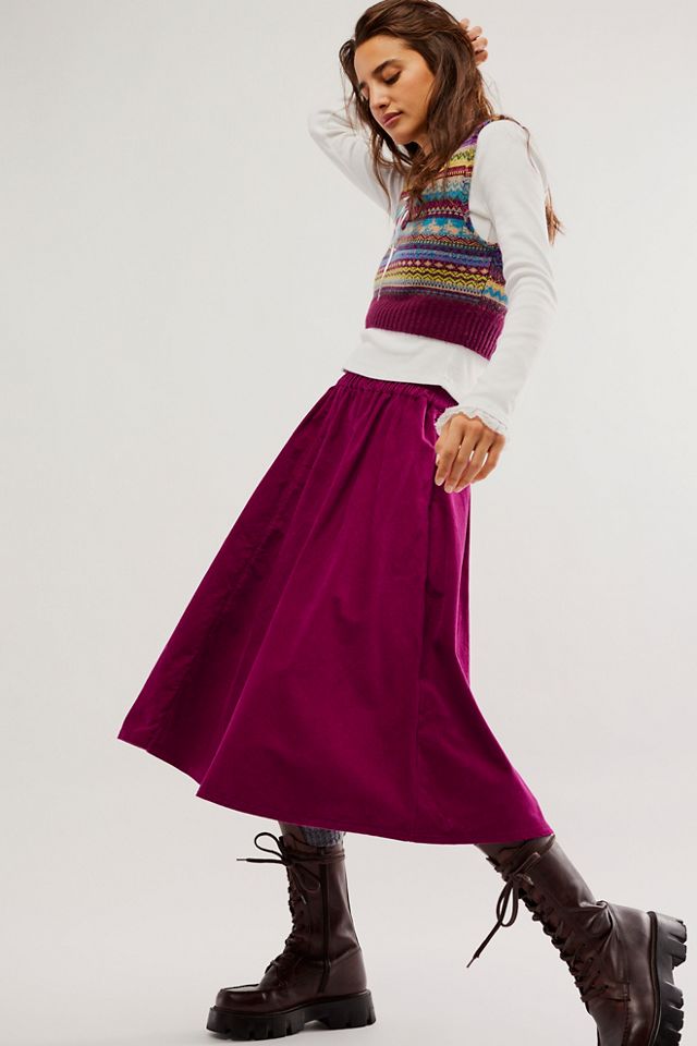 We The Free Cord Full Skirt | Free People