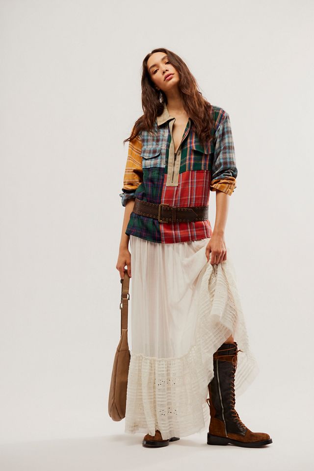 Found Multi Plaid Zip-Up Shirt #2