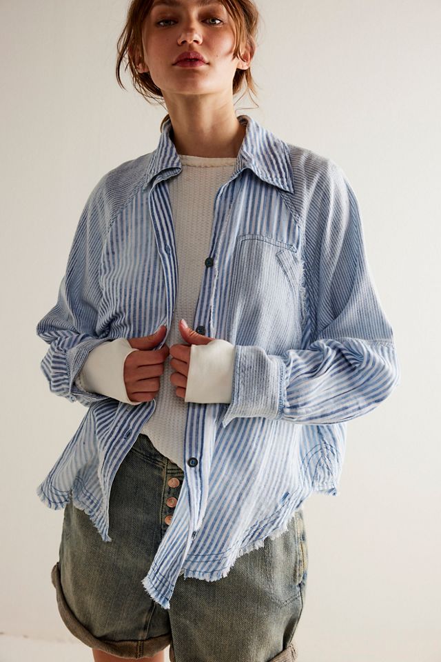 We The Free Indigo Skies Stripe Shirt | Free People