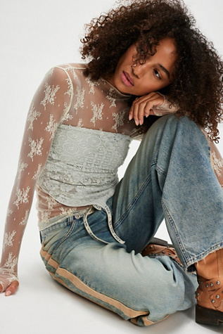 FP One Raya Lace Bandana Top At Free People In Glacier, Size: XS