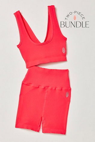 Free People X FP Movement Happiness Runs Sweetheart Crop Tank In White - Foto 3