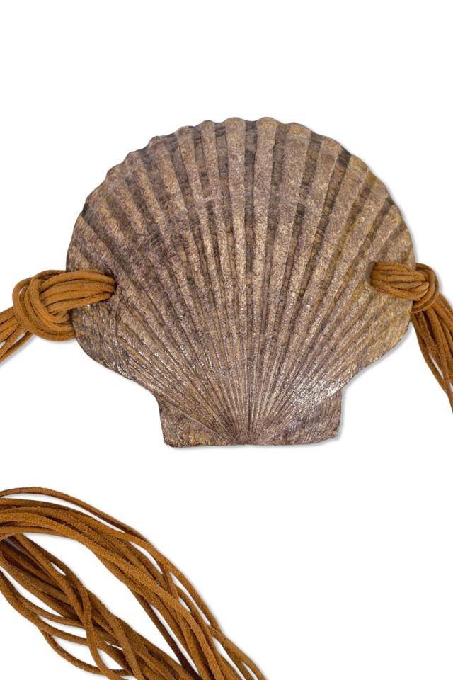 Solid Brass Seashell Clam-shell Trinity 1970s Vintage Hippie Belt