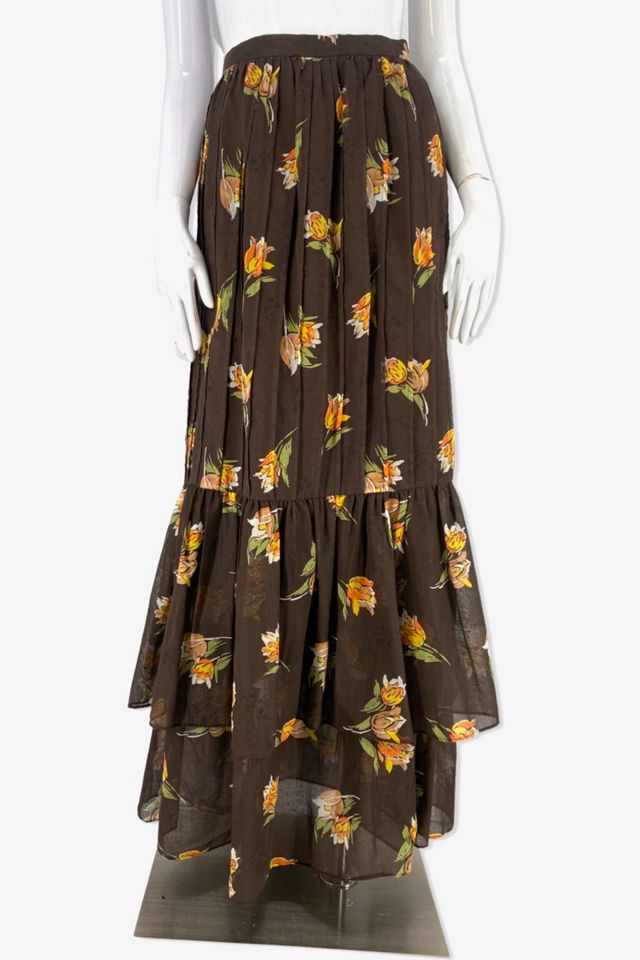 Prairie print shop ruffle tiered skirt