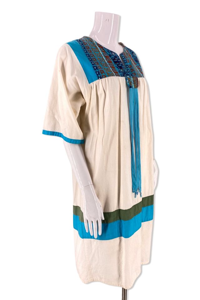 1970s Batik Cotton Peasant Dress Selected By Ritual Vintage #1