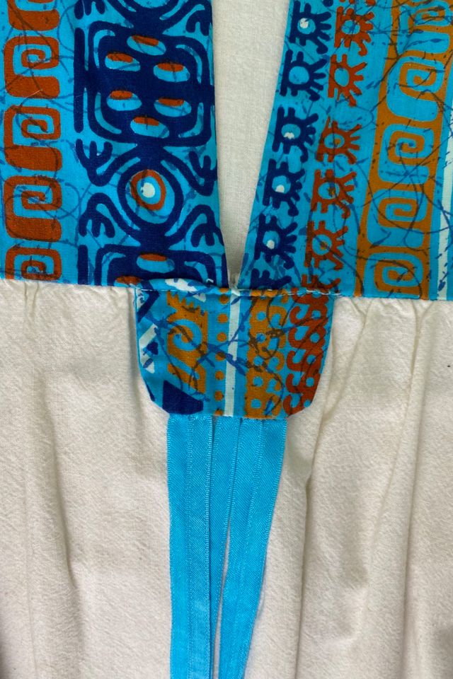 1970s Batik Cotton Peasant Dress Selected By Ritual Vintage #3