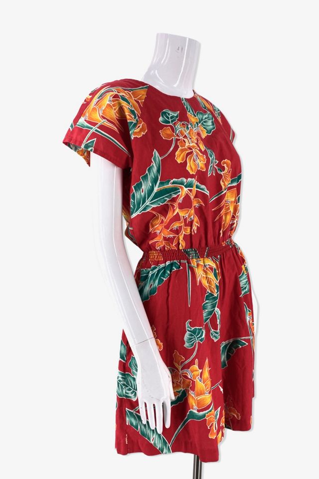 1980s Tropical Floral Cotton Romper Selected By Ritual Vintage #1