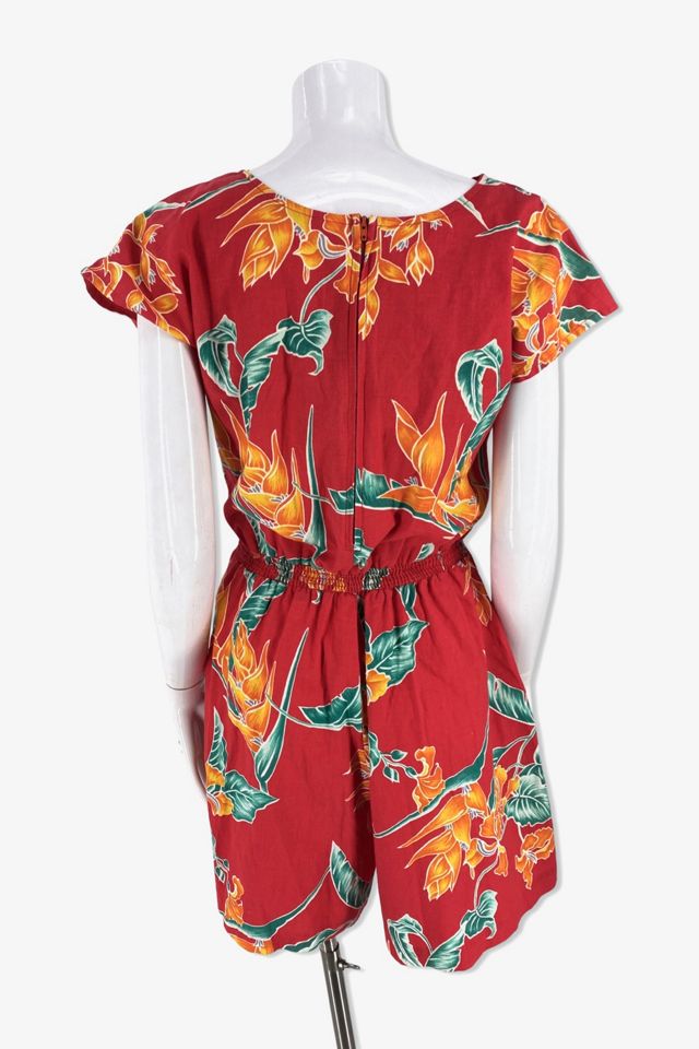 1980s Tropical Floral Cotton Romper Selected By Ritual Vintage #2