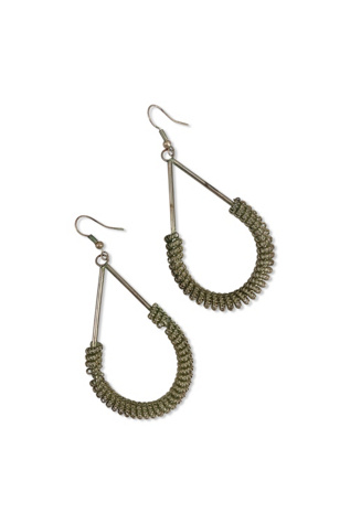 1980s Silver Wrapped Metal Statement Hoops Selected By Ritual Vintage