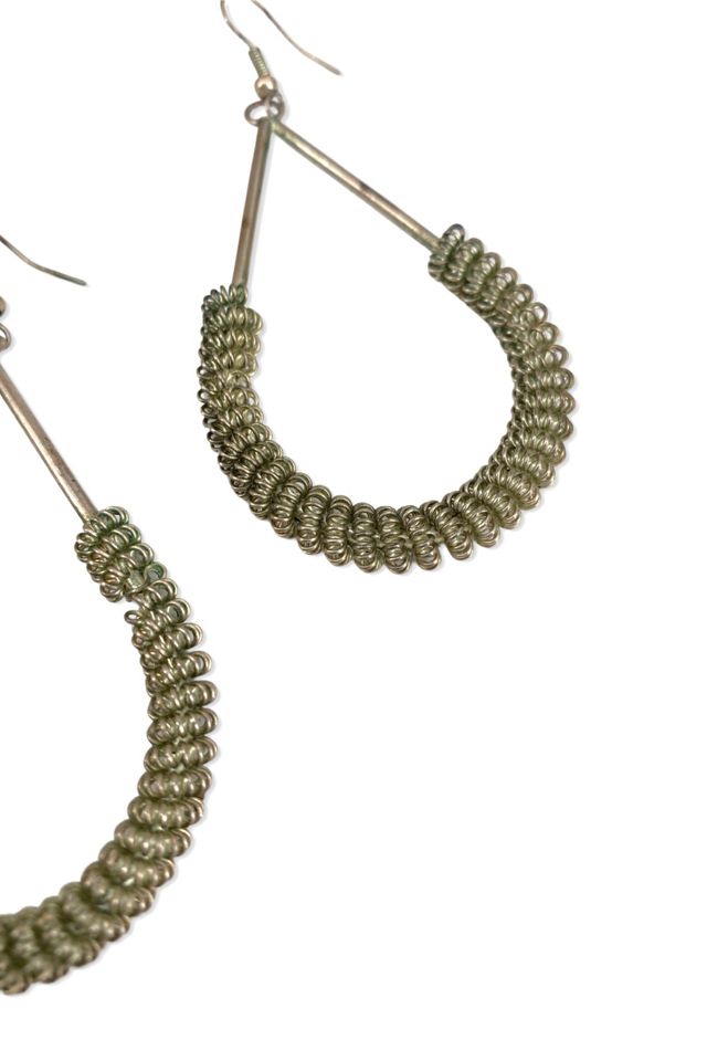 1980s Silver Wrapped Metal Statement Hoops Selected By Ritual Vintage #1