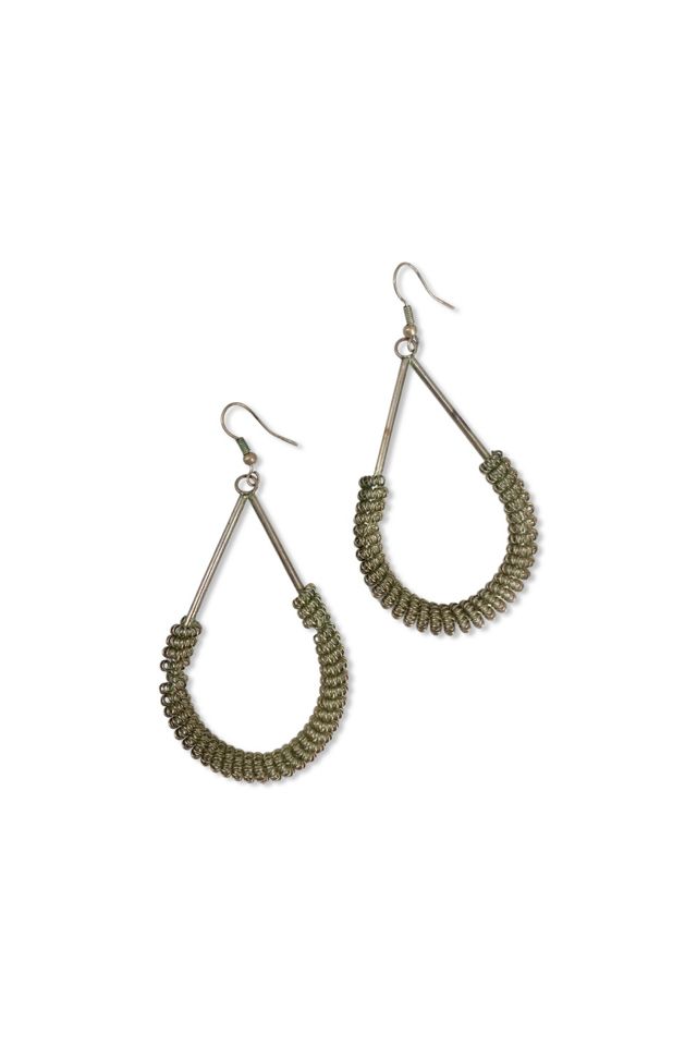 1980s Silver Wrapped Metal Statement Hoops Selected By Ritual Vintage #3