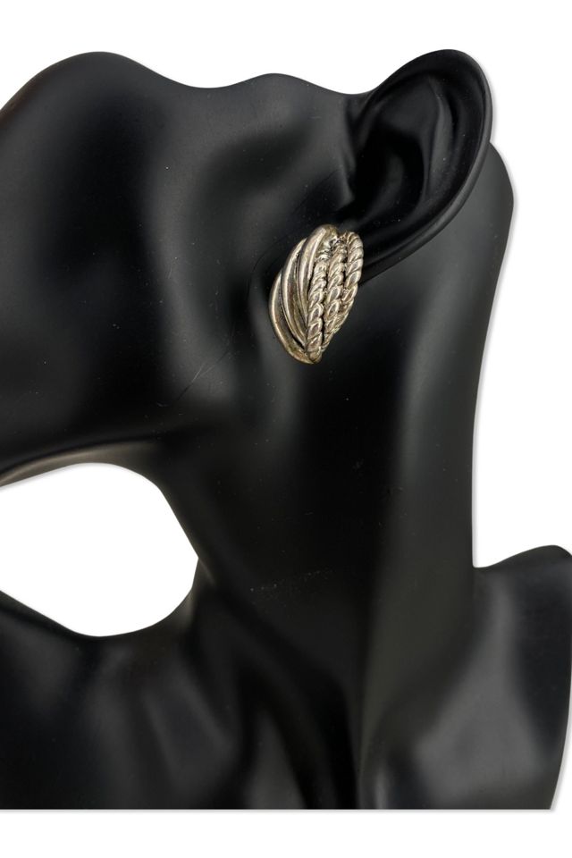 1980s Silver Knotted Earrings Selected By Ritual Vintage #2