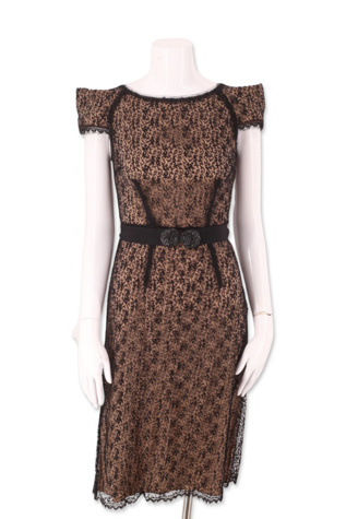 1990s Collette Dinnigan Deco Lace Sheath Dress Selected By Ritual Vintage