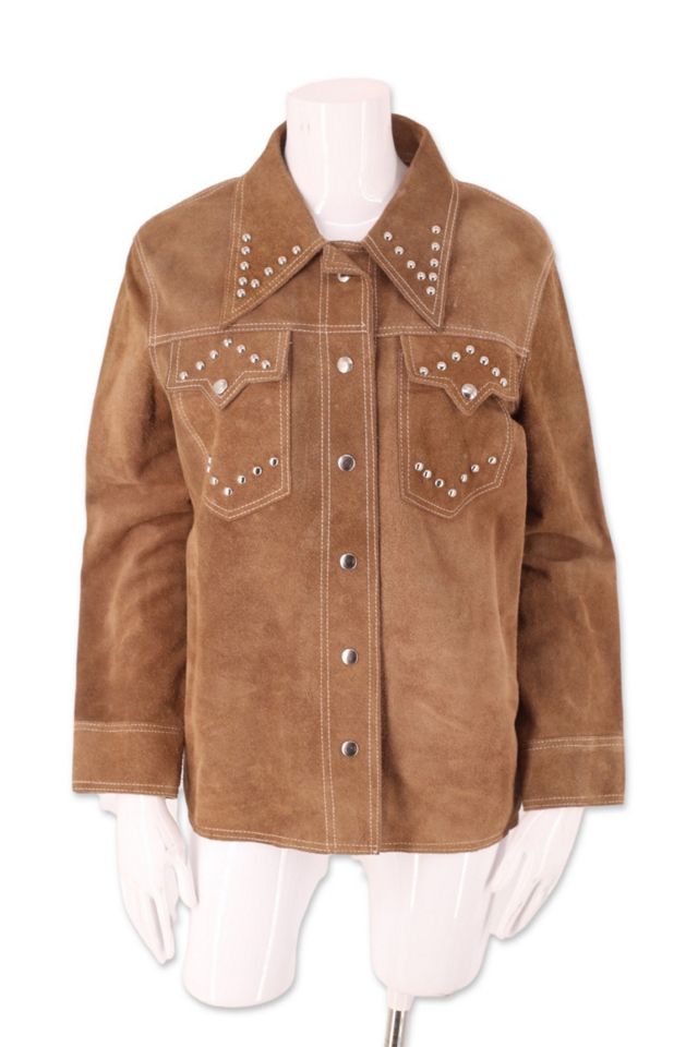 1970s Custom Studded Suede Shirt Jacket Selected By Ritual Vintage #1