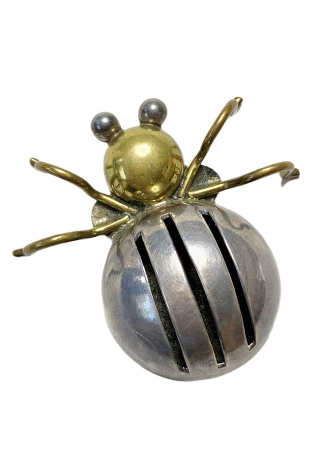 1960s Vintage Spider Brooch Sterling Silver Bug Selected by Lux Revival