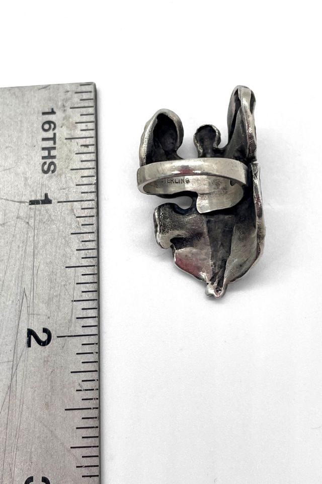 Giant Art Nouveau Sterling Silver Figural Lady Ring Selected by MARMALADE #3