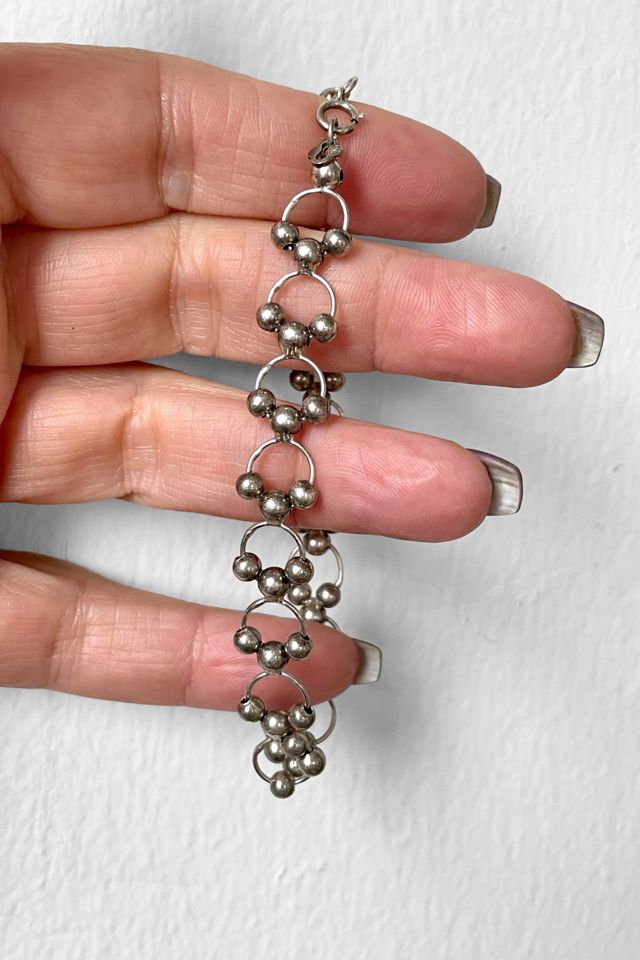 Vintage Sterling Beaded Chain Bracelet Selected by MARMALADE #1
