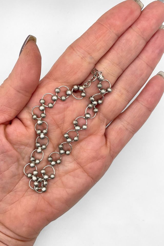 Vintage Sterling Beaded Chain Bracelet Selected by MARMALADE #3