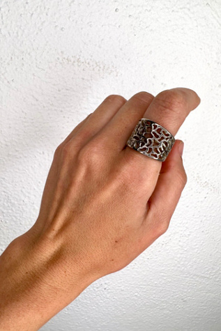 Vintage Silver Abstract Ring Selected by Cherry