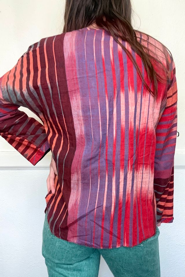 1970s Multi Stripe Hippie Shirt Selected by Cherry #2