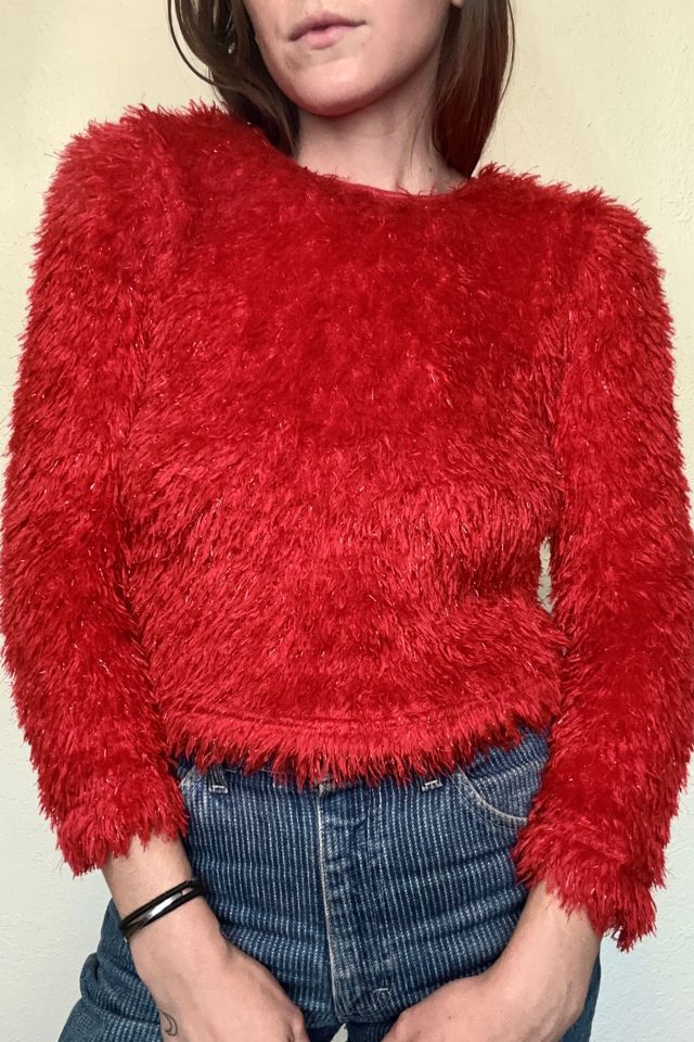 Popular fuzzy clearance sweater