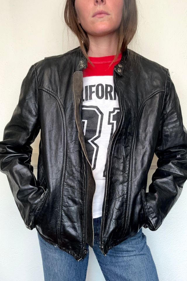 60s leather jacket best sale