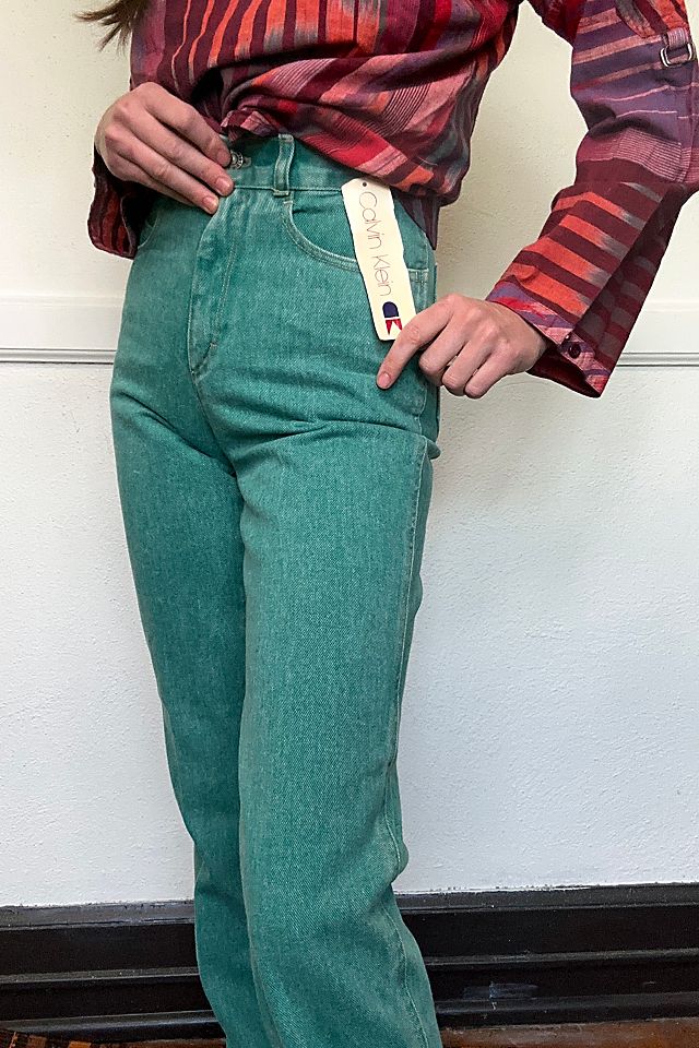 Deadstock Early 80s Green Calvin Klein Denim Pants Selected by Cherry