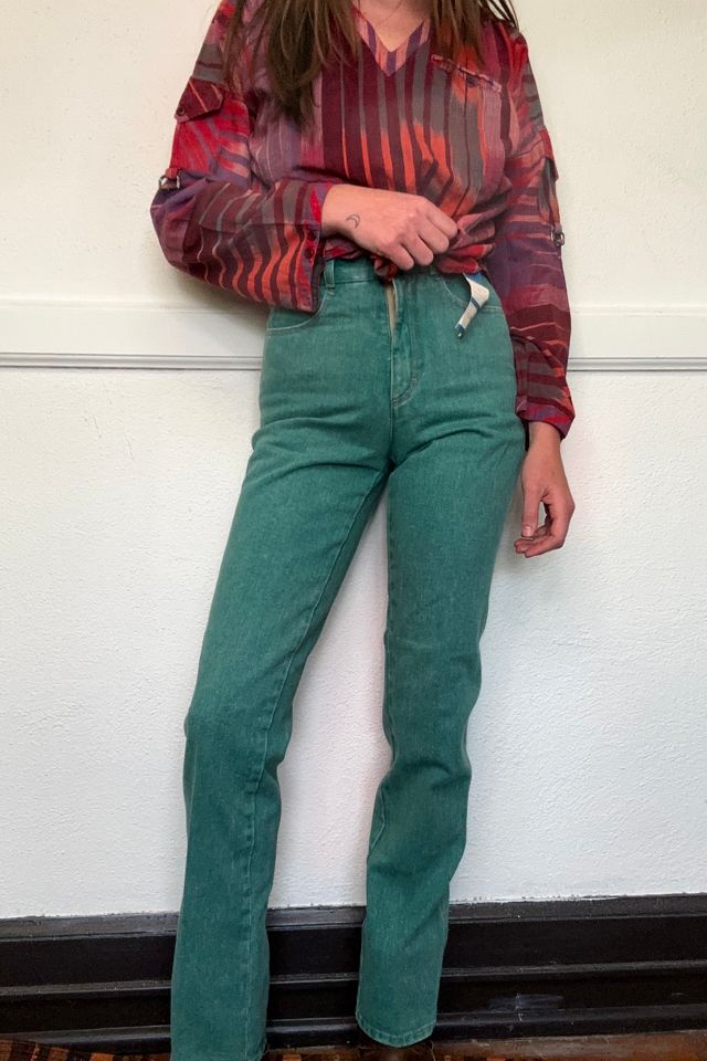 Deadstock Early 80s Green Calvin Klein Denim Pants Selected by Cherry #1
