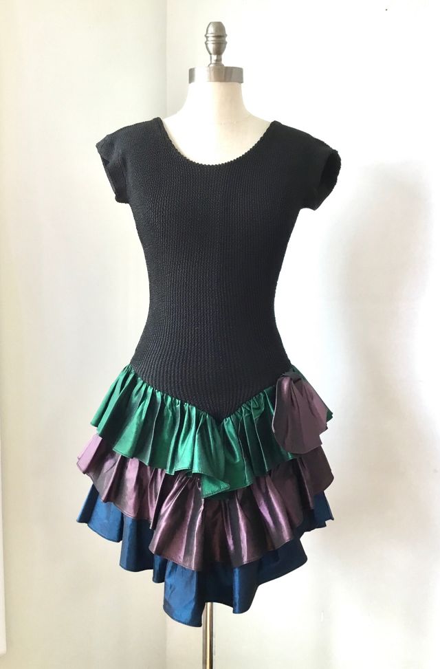 80s shop ruffle dress