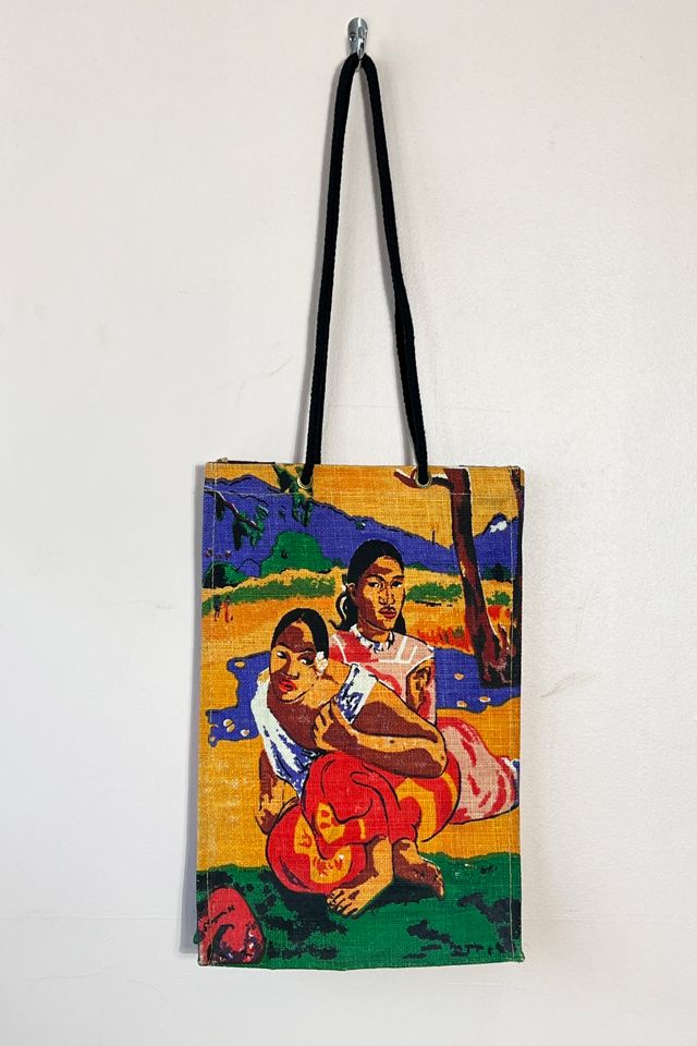 Colorful Figural Woven Tote Bag Selected by Animal Vintage