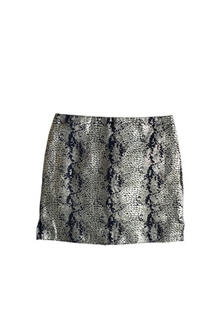 Vintage 1990s Metallic Print Mini Skirt Selected by SharpLilTeeth