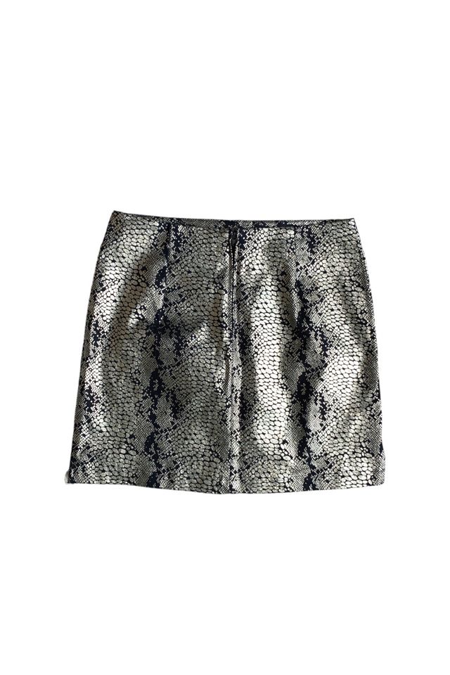 Vintage 1990s Y2K Metallic Print Mini Skirt Selected by SharpLilTeeth #2