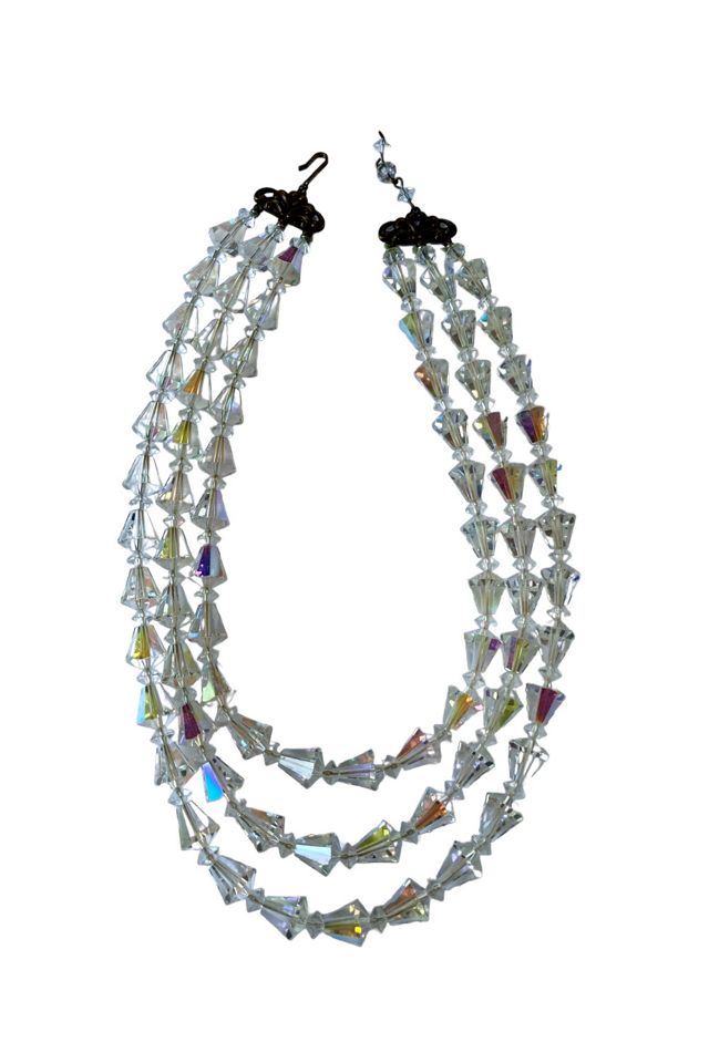 Triple Strand Crystal Invisible Necklace