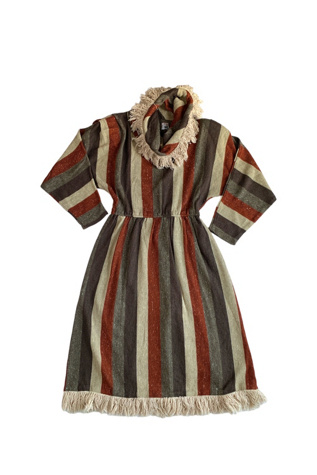 Vintage 1970s Woven Fringe Dress Selected by SharpLilTeeth
