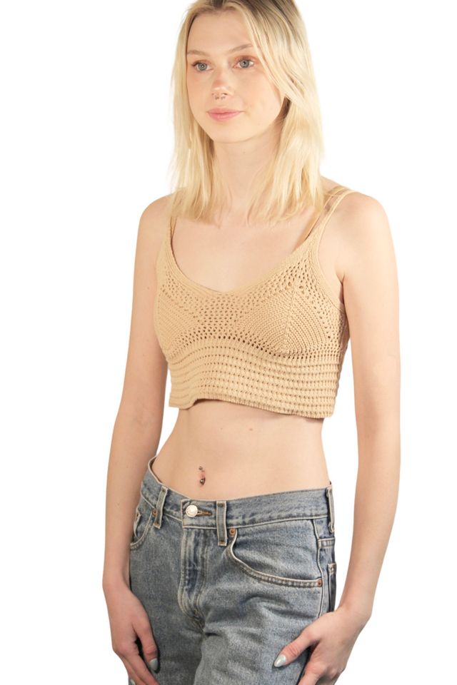 Crochet knit store tank top