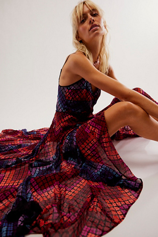Supremely Pretty Embroidered Midi In Honey main image 0