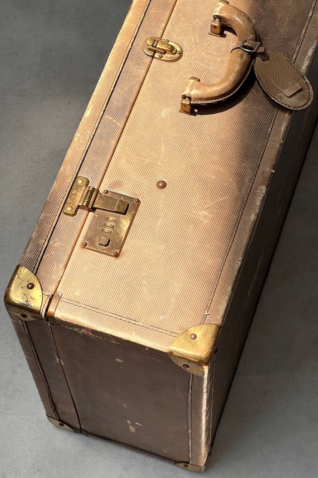 Vintage Bottega Venetta Scuffed Leather Large Suitcase Selected by Anna Corinna #2